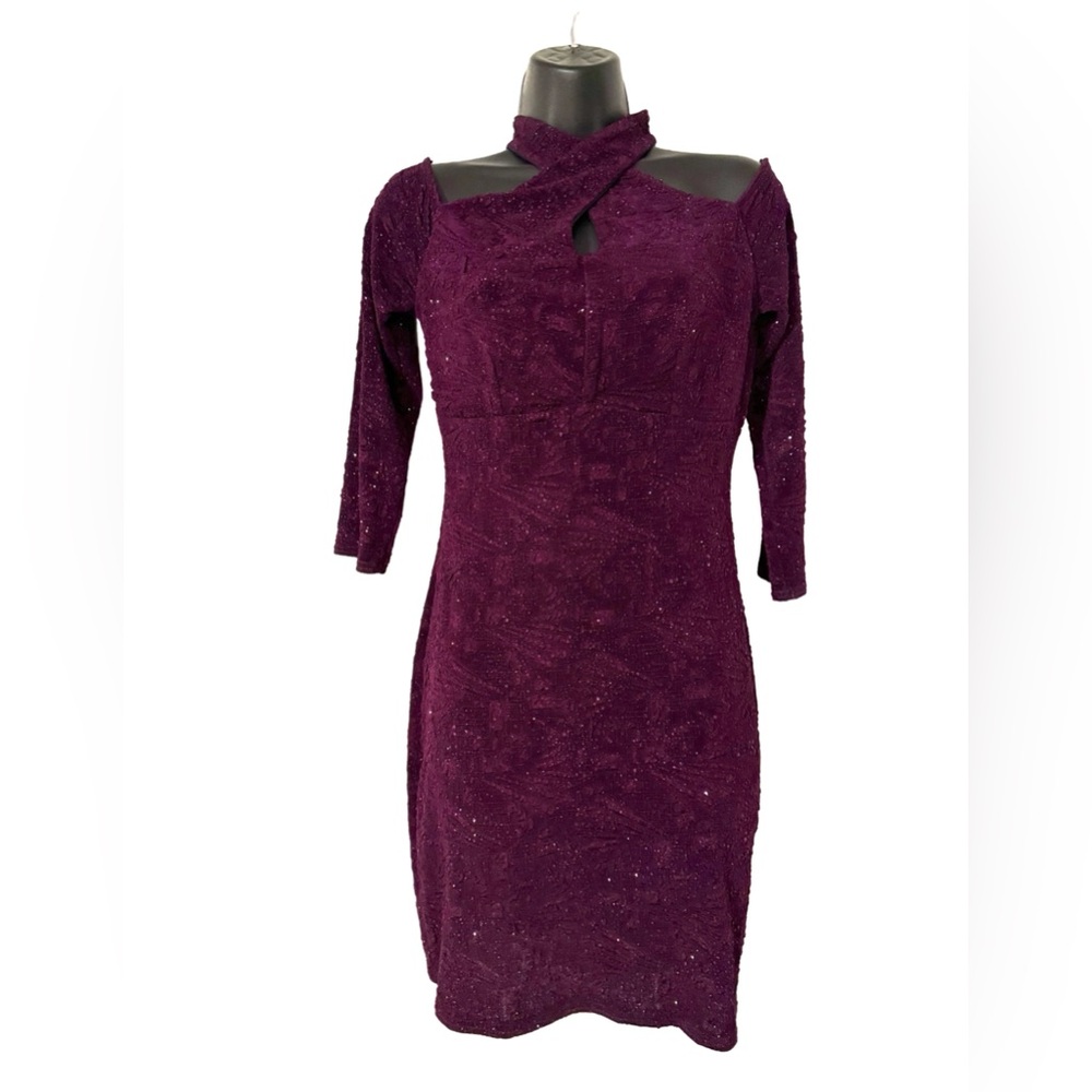 VENUS Rich Purple Textured Dress